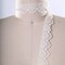 2 Yards Narrow Ivory Polyester Lace Trim With Scalloped Edges 1 Inch Wide
